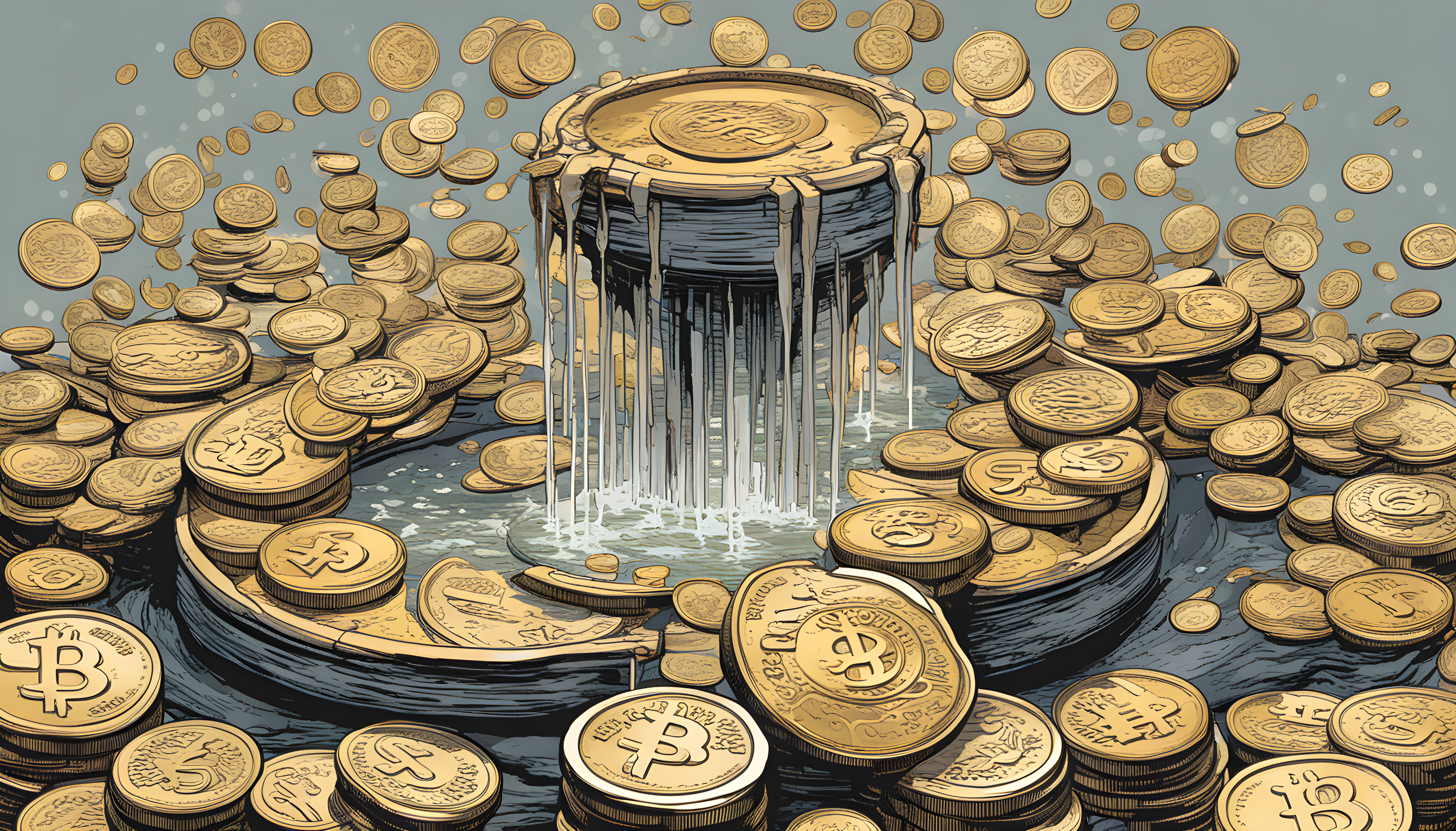 A-fountain-of-coins--representing-investment-in-advertising